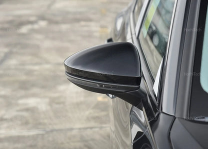 High Quality Carbon Fiber Glossy Black Replacement Side Mirror Covers Cap for Audi A6 S6 RS6 C8 A7 S7 RS7 A8 Left hand Drive