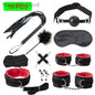 Erotic Bdsm Set Sexy Leather Plush Sex Toys Bondage Kit Handcuffs Feather Blindfold Flirt Exotic Accessories Couples Adult Games
