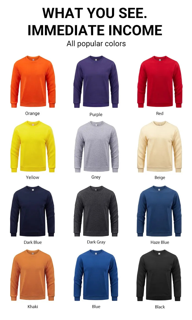 No Fear Determined Gaze Prints Mens Pullovers Soft Casual Sweatshirts Autumn Oversize Streetwear Crewneck Fleece Clothing Unisex