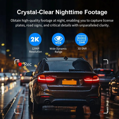 2K Dash Camera For Car DVR Dash Cam In The Car KAWA D5 Video Recorder Emergency Voice Control WiFi APP Monitor WDR Dashcam