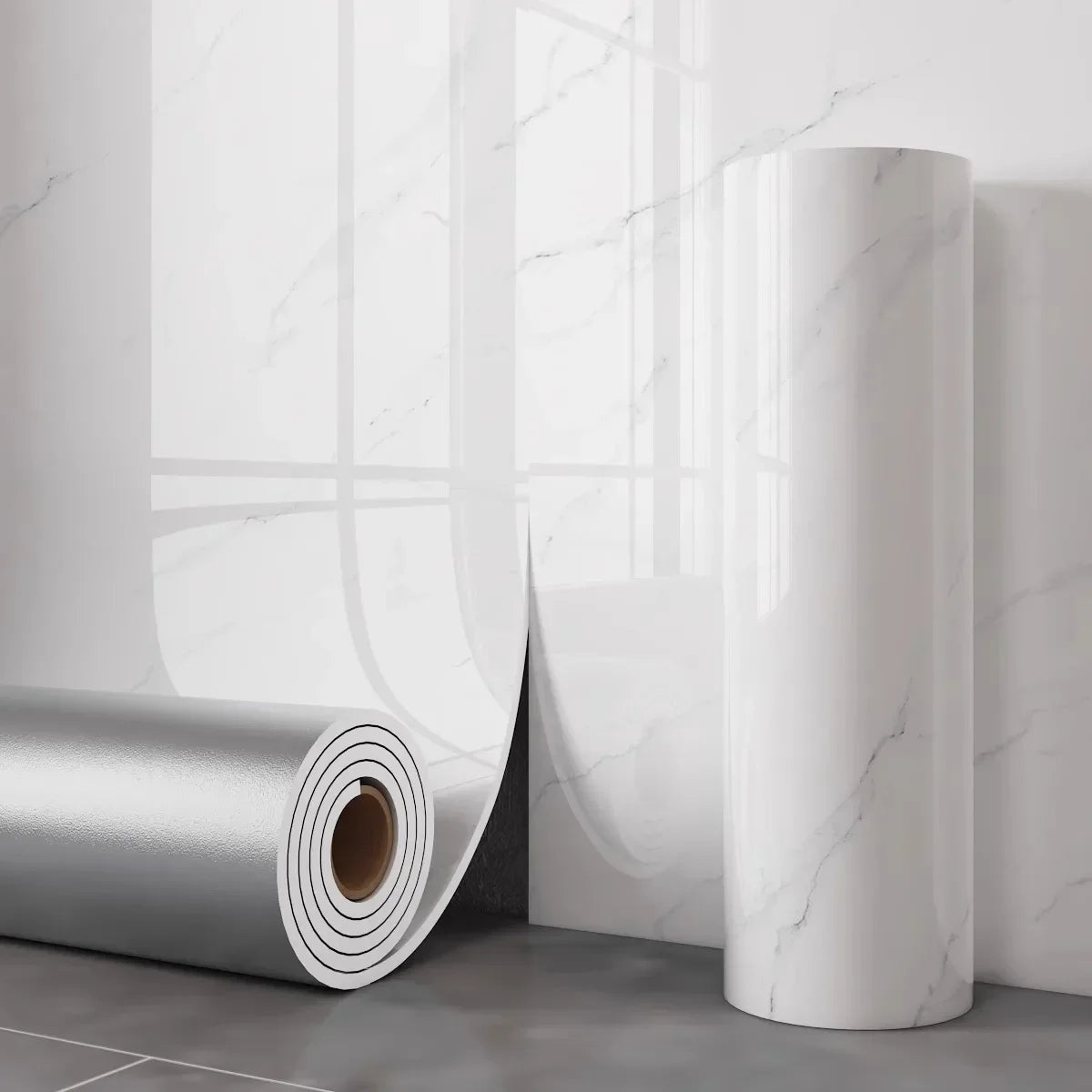 3D Wall Panels Self-Adhesive Wallpapers Marble Foam Thickened Wall Stickers for Ceiling Showers Bathrooms Living Room Decoration