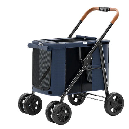 Multiple pet strollers large dog trolley cart folded large space Multifunctional trolley case with wheel bearing 30kg for travel