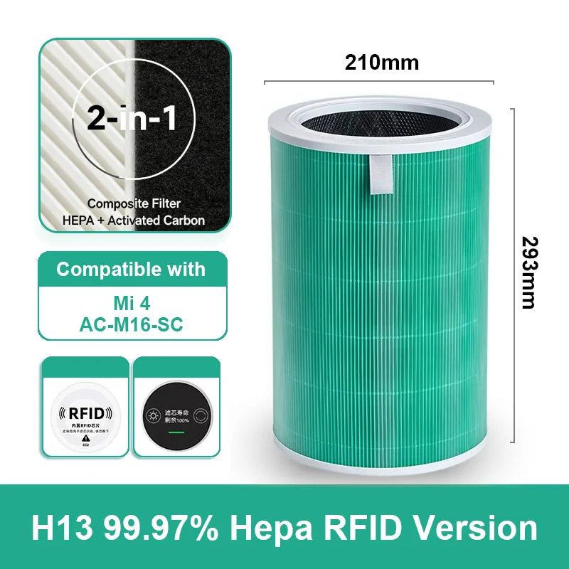 Replacement Hepa Filter for Mi 4 Activated Carbon Filter M16R-FLP-GL (BHR5120GL) for Mi Air Purifier 4 Replacement Mi 4 Filter