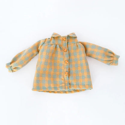 Casual Blyth Doll Clothes Rompers Plaid Pants Long Sleeve Top Suit Doll Trousers for Ymy Licca Azones Ob24 Ob27 Doll Accessories