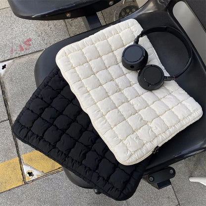 Puffy Laptop Bag Sleeve 11/13/14/15/15.6 Inch Quilted Case Laptop Cover For MacBook Air Pro/iPad/Lenovo/Hp Puffer Notebook pouch