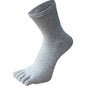 5Pairs Toe Socks Crew Socks Men and Women Five Fingers Socks Breathable Cotton Socks Sports Running Solid Color as Birthday Gift