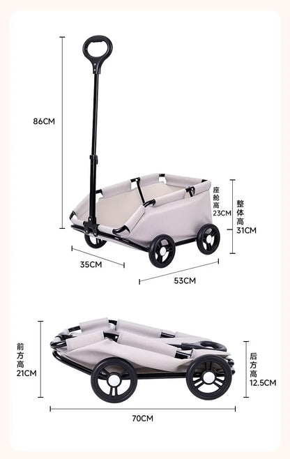 Lightweight Folding Pet Stroller for Small Dogs Cats Teddy Travel Walking Shopping Cat Dog Carrier Stroller