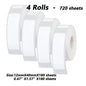 4 Rolls for Phomemo Adhesive Label for D30 Portable Thermal Label Maker, 0.47 X 1.57 In (12 X 40 mm) 180 Label/Roll Color P11 P1