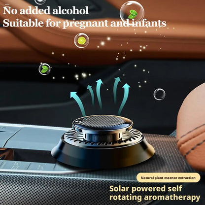 Solar Car Aromatherapy Essential Oil Levitation Automatic Rotation Fragrance Ornament Air Freshener Car Interior Decorations