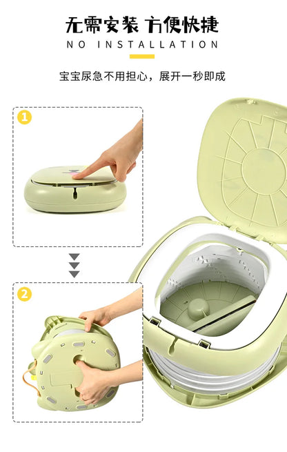 Portable Potty for Toddler Travel Foldable Potty Training Toilet for Car Camping Indoor Outdoor Bathroom for Baby Children Kids