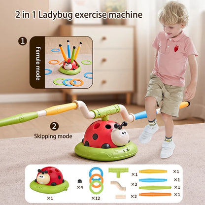 4 Styles Ladybug Sport Entertainment Baseball Toy Game Rope Skipping Machine Ferrule Jump Rocket Launcher Outdoor Play For Boy