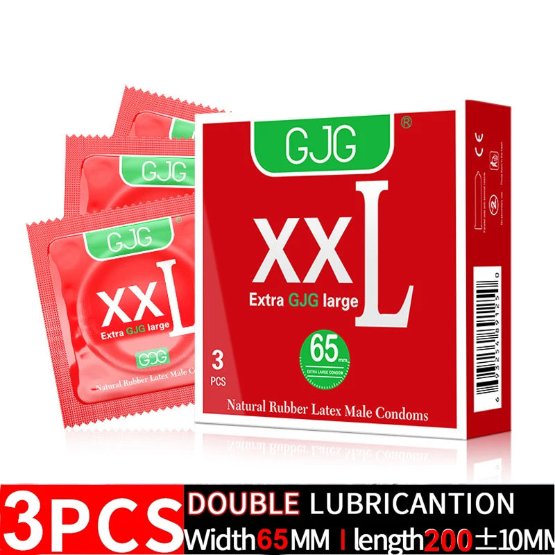 Width-58mm(Length-200mm) Large Size Condoms  Men Latex Condom Safe Contraception Protection Adult Sex Products Intimate Care
