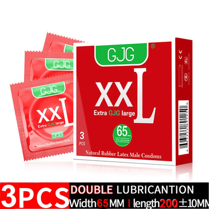 Width-58mm(Length-200mm) Large Size Condoms  Men Latex Condom Safe Contraception Protection Adult Sex Products Intimate Care