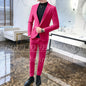 Mens Suits Wine Red Black Green Suits For Man Groom Wedding Velvet Tuxedo Velour Blazer Jackets Pants 2 Piece Costume Homme New