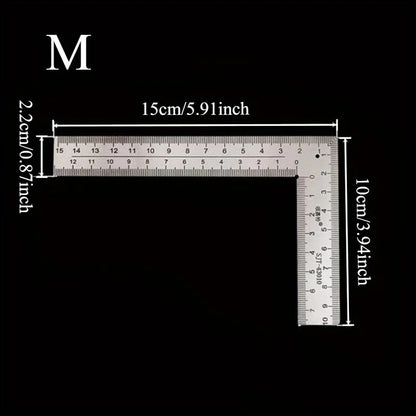 Cute school supplies metal ruler Small frame ruler Measuring layout tool Stainless steel