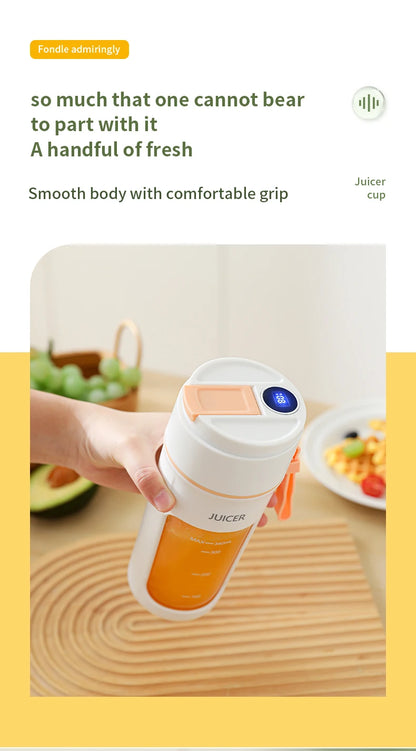 Digital Display Portable Juicer Cup USB Charging Juice Cup Home Multi-functional Automatic Fruit Blender Bottle For Home Kitchen