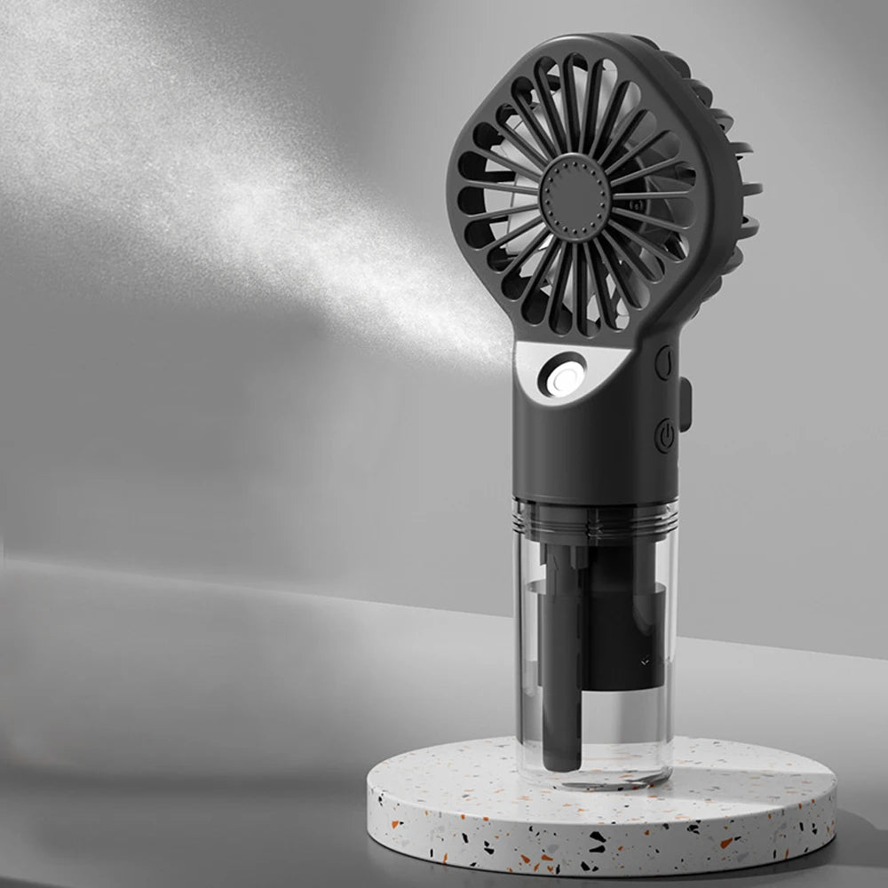 Portable Humidifier Fan Mini Water Mist Fan USB Rechargeable Handheld Fan Mist Spray Hand Fan Small Pocket Fan with Humidifier