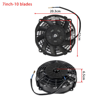 Universal 7/9/10/12/14/16 Inches 12V 80W 2100RPM Car Air Conditioning Electronic Radiator Cooling Fan Blade Electric Cool Kit