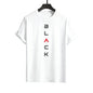 Black Letter Print Mens Tracksuit T-shirt + Pants Urban Causal Sports Outfit Male Spring Summer Home Outdoor Comfort Tees Set