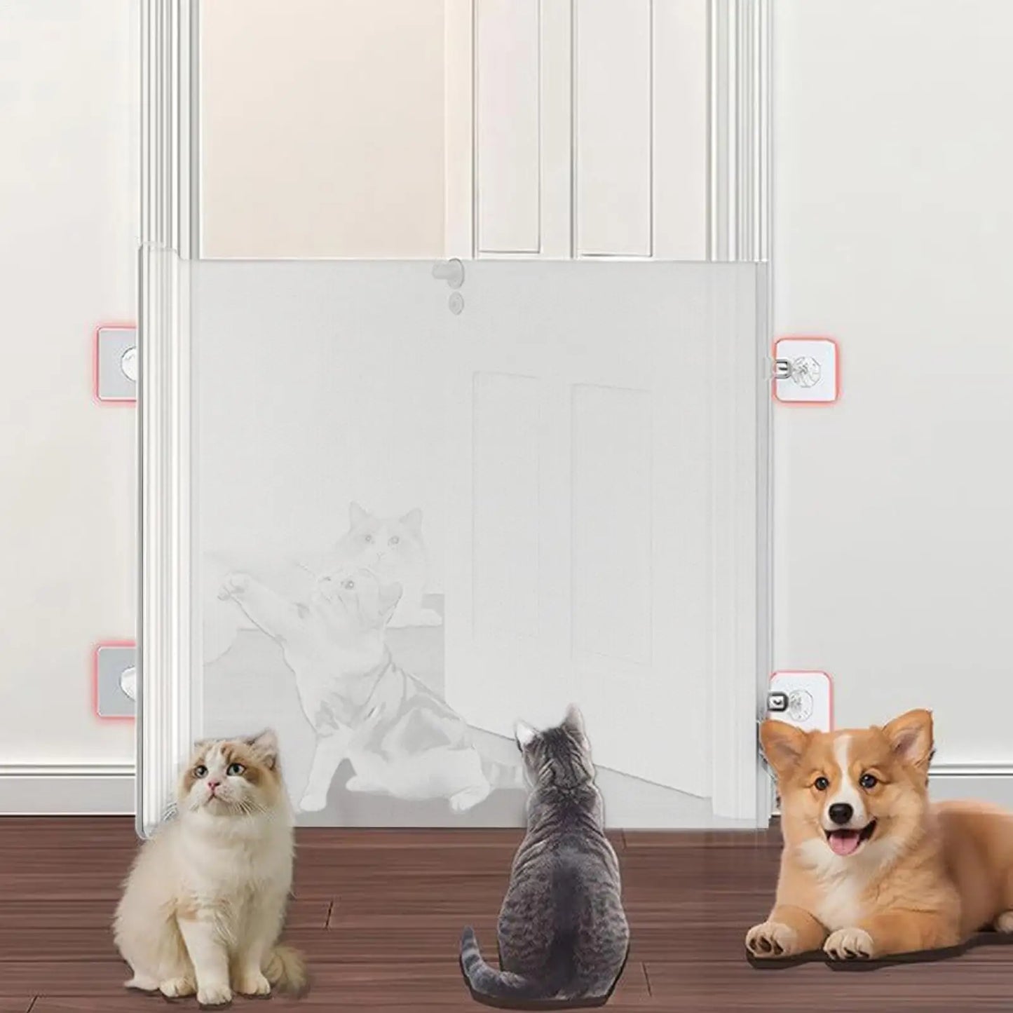 Dog Gate Indoor Puppy Gate Retractable Dog Fence Wide Barrier No Drilling Screen Pet Supplies Child Safety for Hallways Stairs