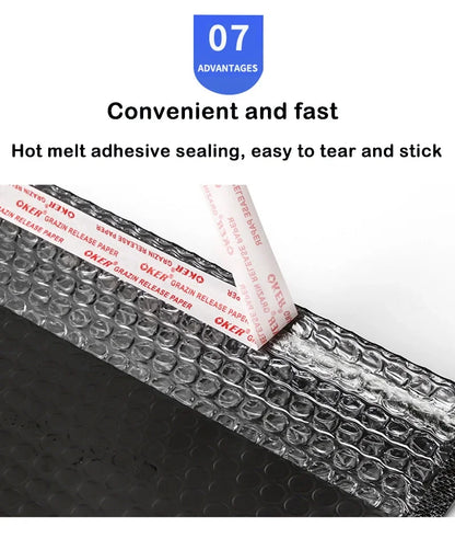 50/100 Pcs Black Bubble Packaging Envelope Mailing Envelopes Mailer Poly Envelope for Shipping Self Seal Bubble Bags Padding