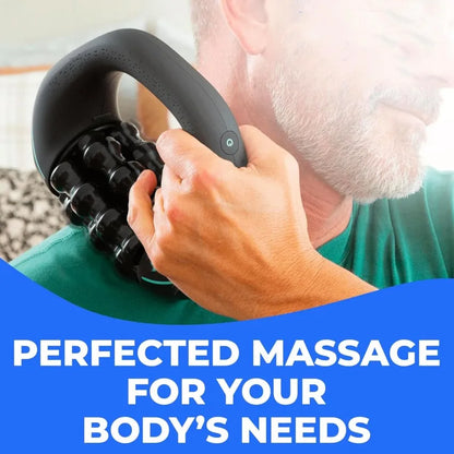 Rolling Percussive Massager, 5-Speed Spin Whole Body Relief, Deep Tissue Muscle Recovery Roller Stick for Leg Foot Calf Massager