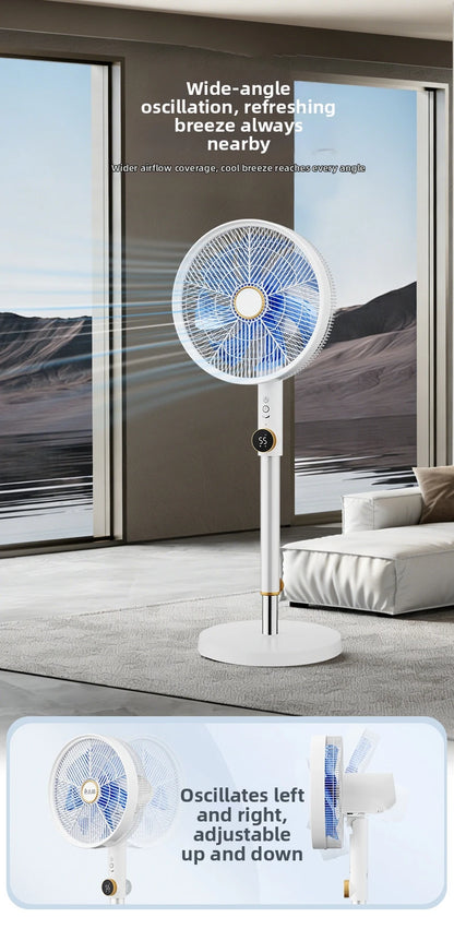 DC Inverter Tower Fan, Ultra Quiet 12-Speed Standing Fan with Remote, Energy Saving Oscillating Fan for Living Room/Bedroom