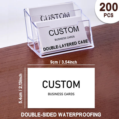 200pcs, Custom Business Cards/Cards, Desktop Business Cards, Thank You Cards, Matte Film