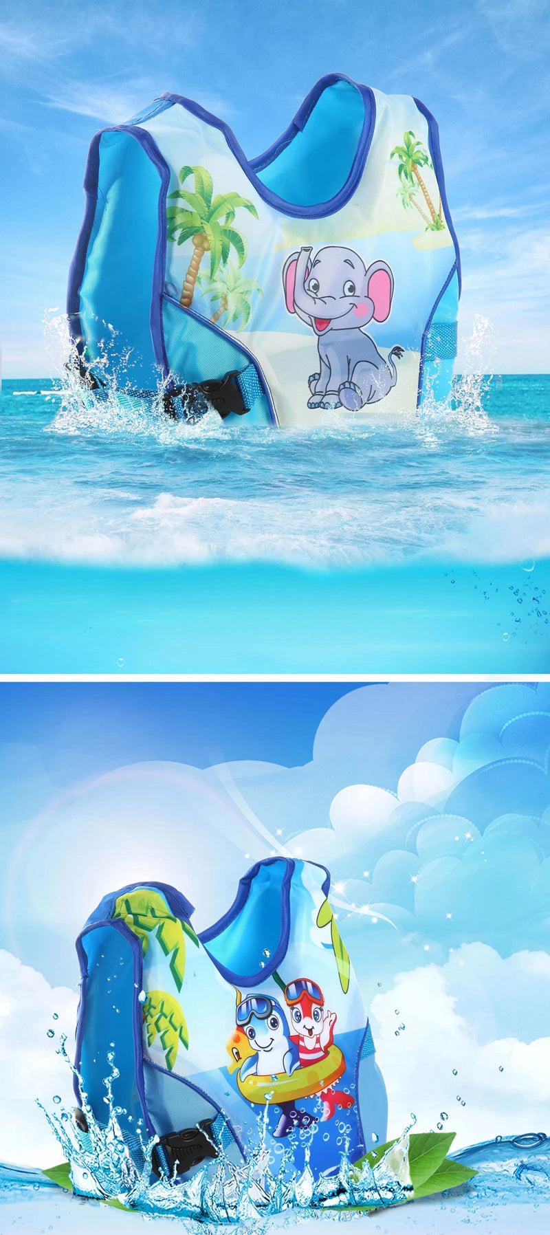 Boy Girl Non Inflatable Swim Vest Safer Baby Float Vest Swimwear Kids Good Swimming Learning Helper Swimming Pool Accessories