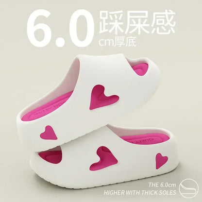 Summer Indoor Outdoor Women Sandal Platform Style Soft EVA Non Slip Love Design Home House Slippers Beach Slides Flip Flops shoe
