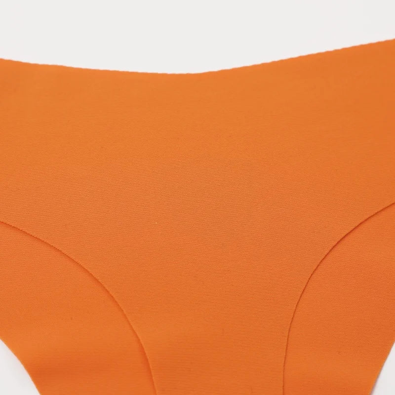 8PCS/Set Women Seamless Ice Silk Thongs Panties Female G-String Breathable Underwear V Waist Sexy Lingerie Ultra Thin Bikini
