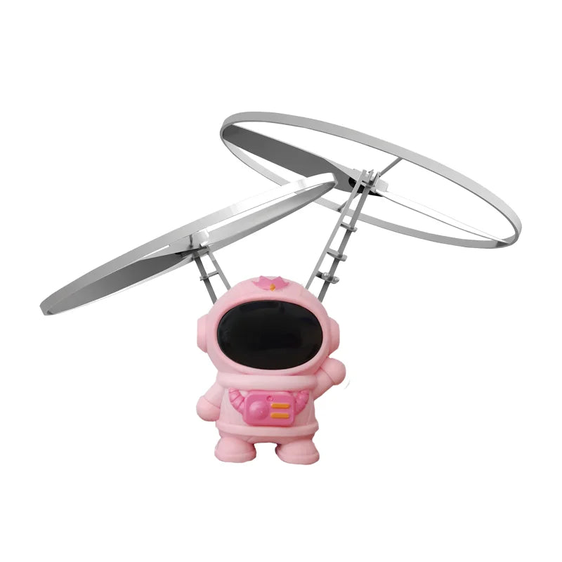 Mini Astronaut Drone Cartoon Spaceman Flying Robot Toys with USB Charging Hand Control Helicopter Toys for Kids Xmas Gift