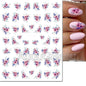3d Nails Art Decals Spring Fruits Pink Full Tips Peony Magnolia Flowers Adhesive Sliders Stickers Decoration For Nails Manicure
