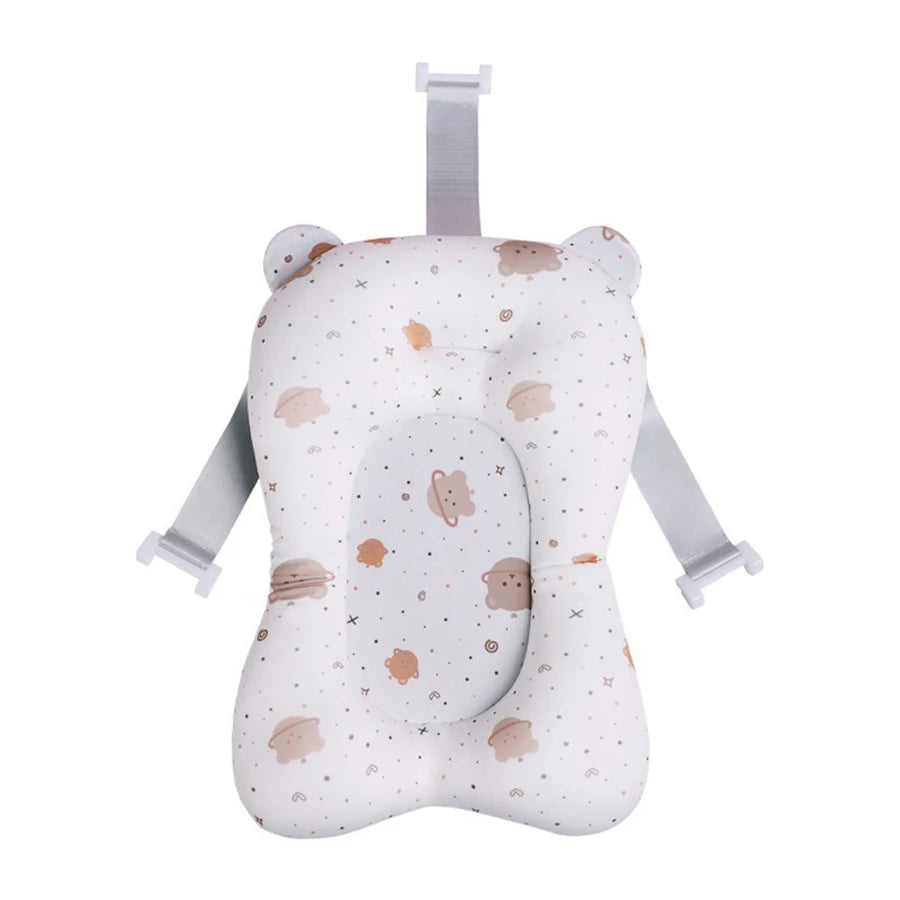 Baby Shower Bath Tub Pad Non-Slip Newborn Bathtub Mat Safety Nursing Foldable Support Comfort Body Cushion Mat Pillow Cartoon