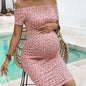 2024 summer Korean version of the new slimming fashion line shoulder floral skirt temperament maternity dress