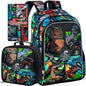 3PCS Backpack for Boys, 16 Inch Dinosaur Preschool Bookbags, Cool Elementary Kindergarten School Backpacks
