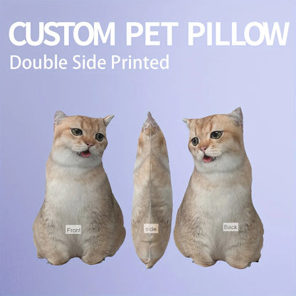 A Customizable Pet Pillow, Personalized 3D Portrait Plush Toy for Cats and Dogs, Mini Animal Pillow Toy