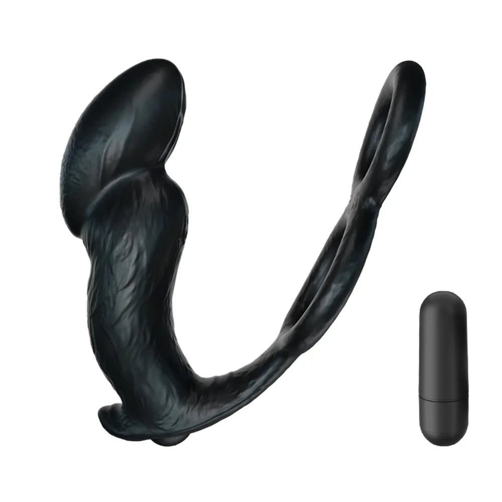 Male Prostate Massager Anal Plugs Vibrator Delay Ejaculation Ring Butt Plug G Spot Stimulator Sex Toys For Men Gays Masturbator