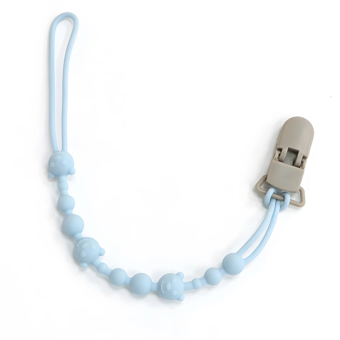 Soothing Pacifier Anti-chain Baby Stroller Teether Anti-loss Chain Baby Silicone Pacifier Clip Toy Biting Glue Lanyard