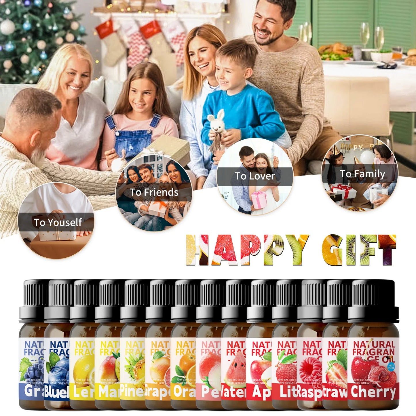 25Type Fruit Fragrance Oils Fruity Fragrance Oil For Diffuser Candles Making -Strawberry Lemon Peach Banana Mango
