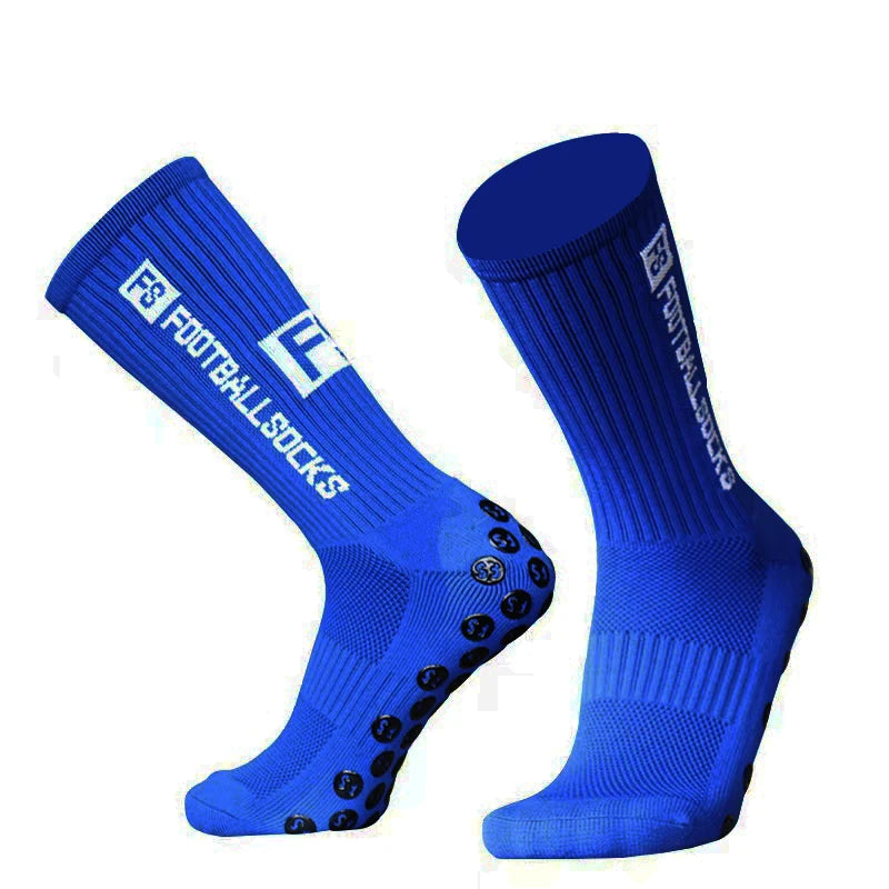 3/1Pair New Style FS Football Socks Round Silicone Suction Cup Grip Anti Slip Soccer Socks Sports Men Women Baseball Rugby Socks