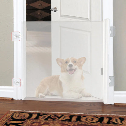 Dog Gate Indoor Puppy Gate Retractable Dog Fence Wide Barrier No Drilling Screen Pet Supplies Child Safety for Hallways Stairs