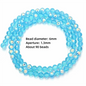 6/8/10mm Sizes Faceted Glass Beads Pink Blue Plating Clear Crystal Earth Beads 96-faceted Faceted Cut Style Jewelry Making Beads
