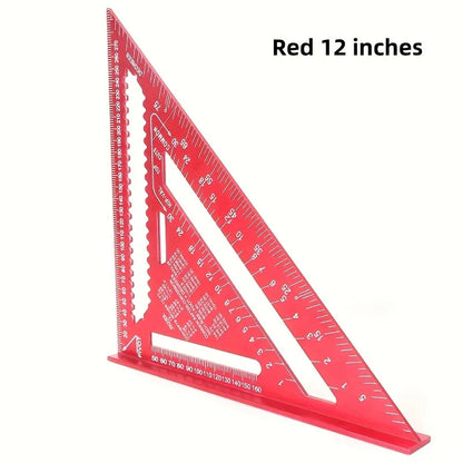 7/12 Inch Precision Aluminum Woodworking Angle Ruler with Serrated Edges, Suitable for Precision Measurement