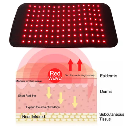 LED Red Light Massage Belt 120 LEDs Back And Waist Pain Relief Relax Belt Muscle Pain Relief 660nm 850nm Body Care Belt