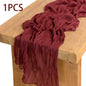 14 Colour Boho Gauze Sheer Cheese Cloth Gauze Table Runner Rustic Cloth Table Runner for Wedding Baby Birthday Party Decorations