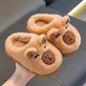 Autumn Winter Warm Cotton Slippers Cute Capybara Kids Slip-On Shoes Boys & Girls Soft Non-Slip Lightweight Youngsters Footwear