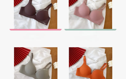Women Print Seamless Bra Sexy Lingerie Floral Push Up Bras One-Piece Underwear 2026 Bralette No Steel Rings Gather Brassiere