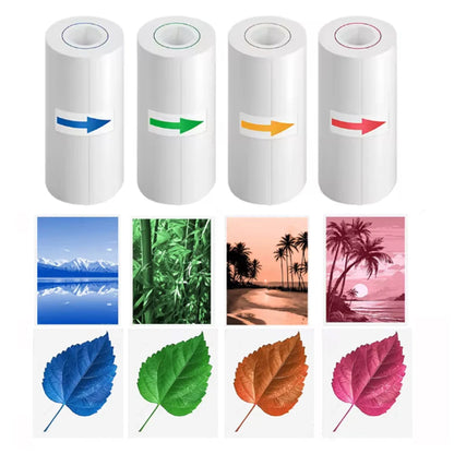 Thermal Printer Papers 57mm Color Papers for Camera Instant Print Kids Camera Printing Inkless Mini Portable Photo Printer