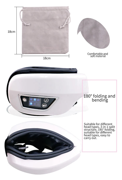 Smart Portable Vibration Eye Massager Airbag Compress Eye Care Tool Bluetooth Music Eye Massage Eye Relax Fatigue Sleepping Mask